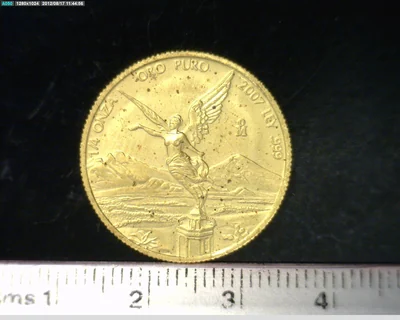 1/4 Onza Libertad Oro 2007 · Reverso