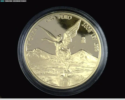 1/4 Onza Libertad Oro 2008 · Reverso