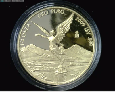 1/4 oz Libertad Oro 2009 (Espejo) · Inventario Banxico 22170 (reverso)