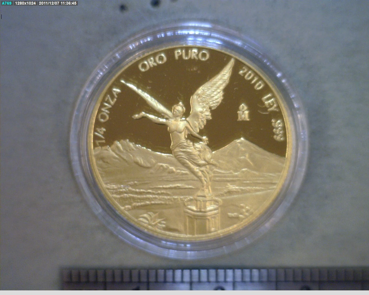 1/4 Onza Libertad Oro 2010 · Reverso