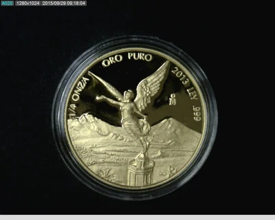 1/4 onza Libertad Oro 2013