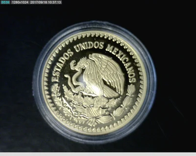 1/4 oz Libertad Oro 2016 · Inventario Banxico 23942 (anverso)