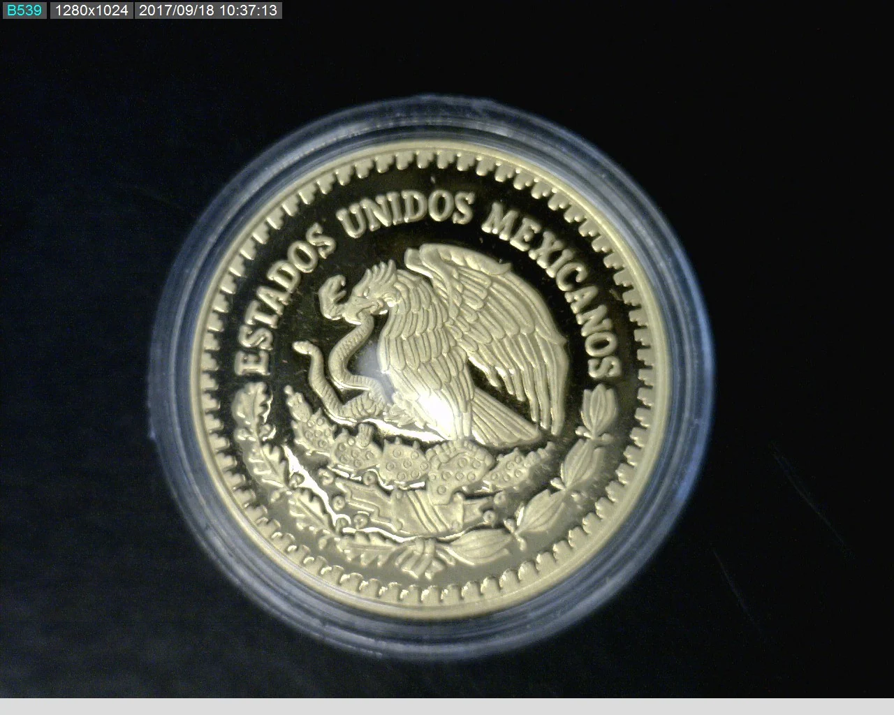 1/4 oz Libertad Oro 2016 · Inventario Banxico 23942 (anverso)