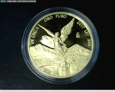 1/4 Onza Libertad Oro 2017 Proof