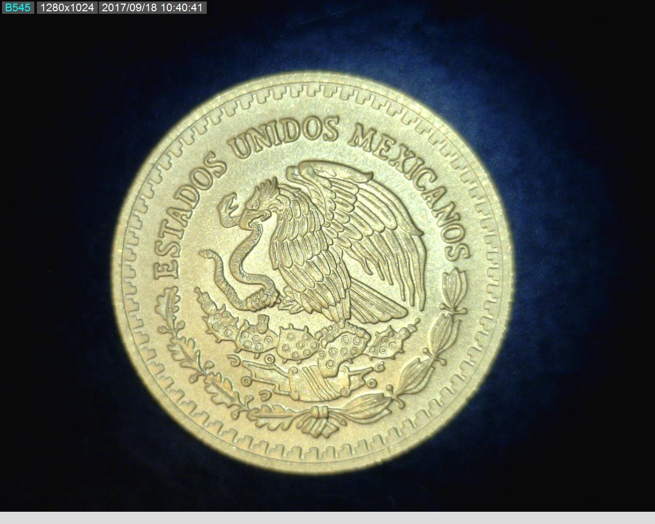 1/4 oz Libertad Oro 2017 · Inventario Banxico 23945 (anverso)