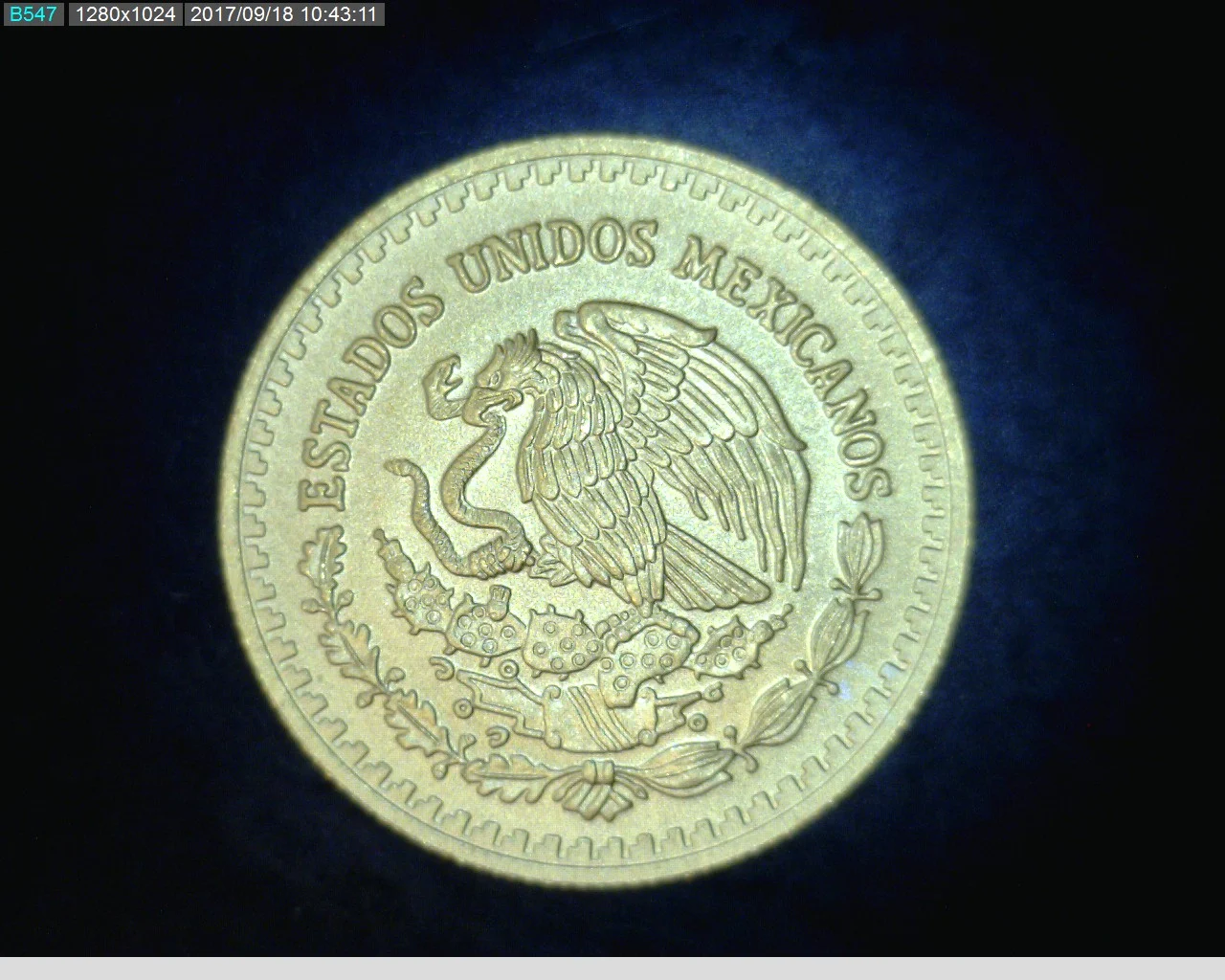 1/4 oz Libertad Oro 2017 · Inventario Banxico 23946 (anverso)