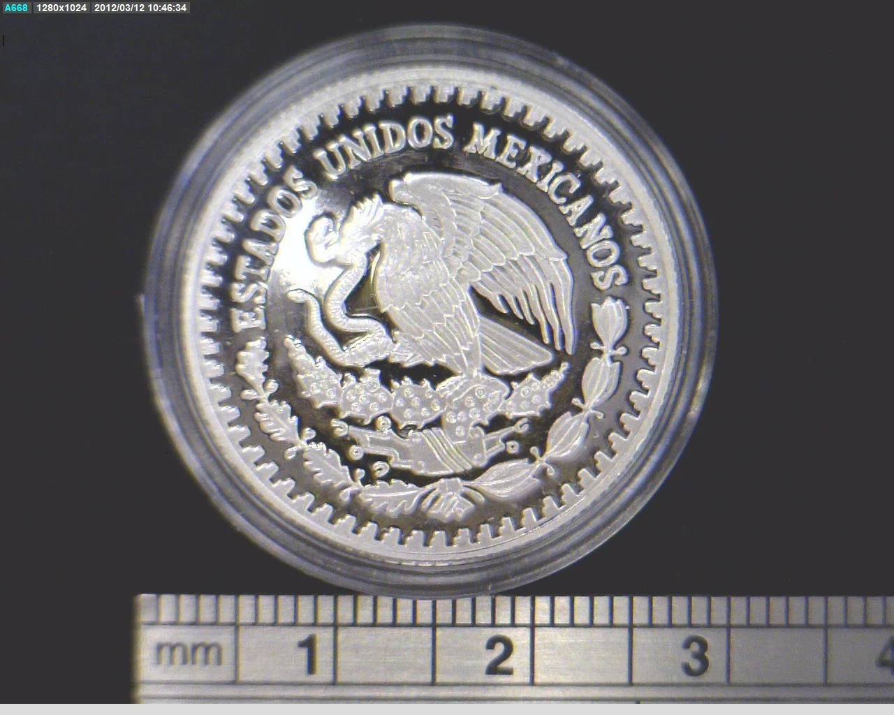 1/4 oz Libertad Plata 1992 · Inventario Banxico 17778 (anverso)