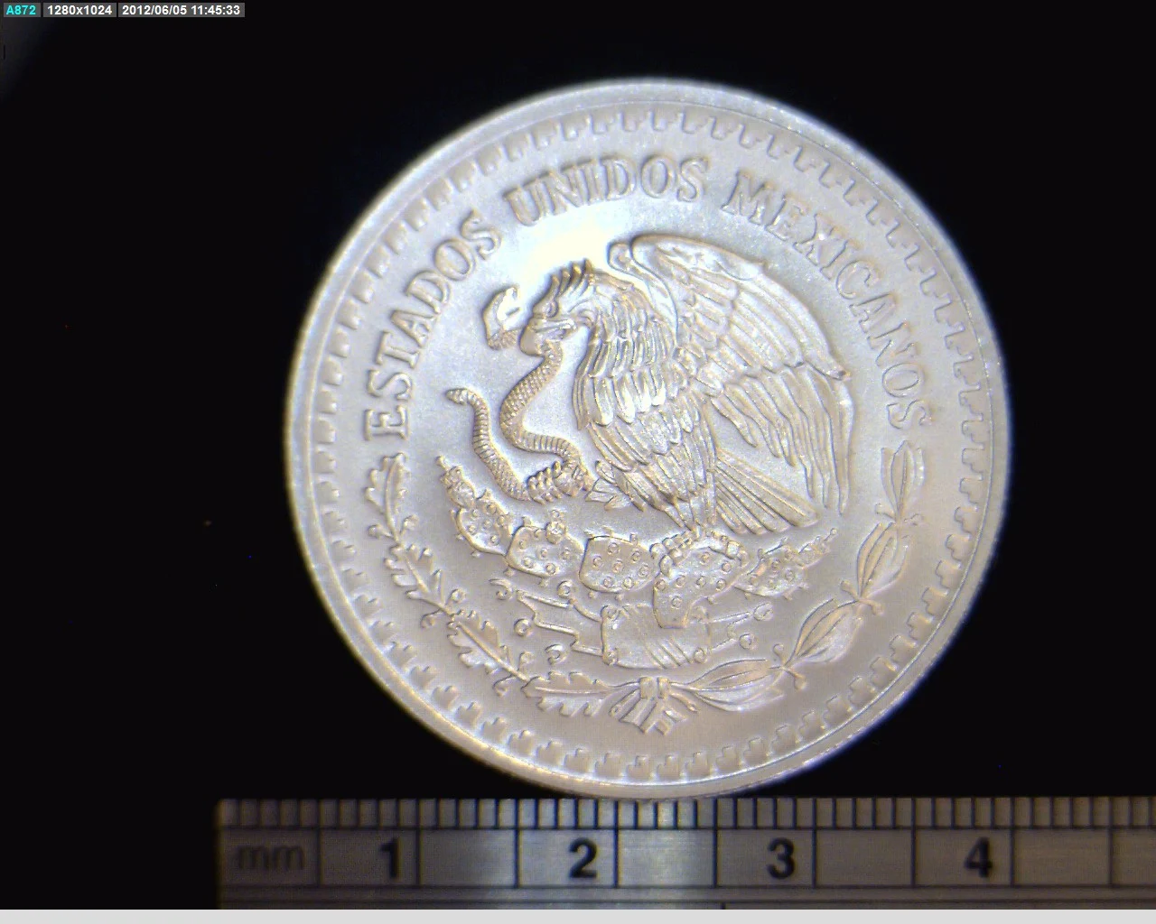 1/10 oz Libertad Plata 1995 · Inventario Banxico 19170 (anverso)