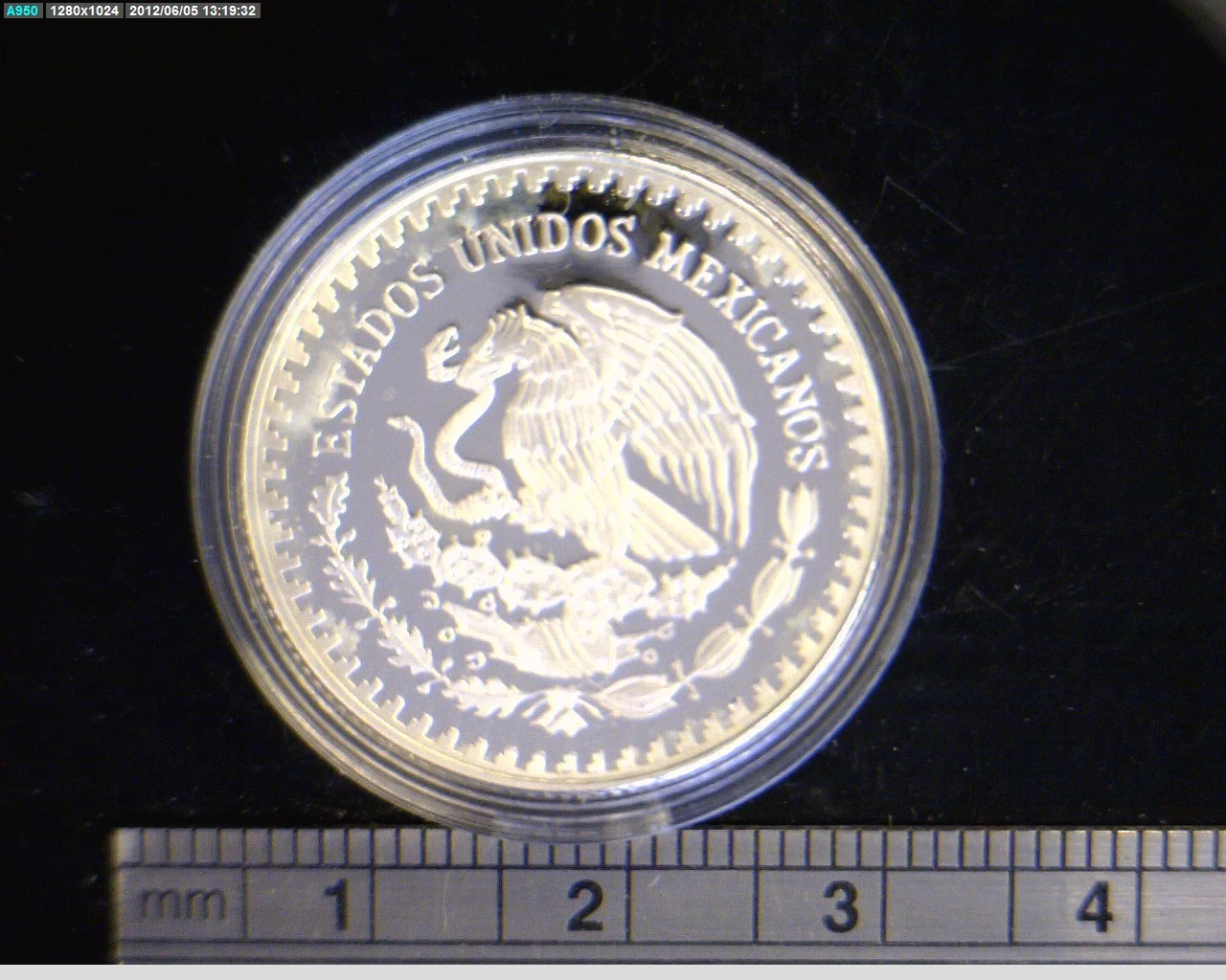 1/4 oz Libertad Plata 1995 · Inventario Banxico 19191 (anverso)