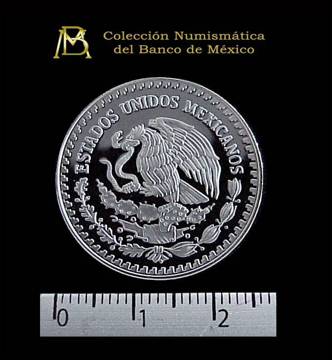 1/4 oz Libertad Plata 1998 (Espejo) · Inventario Banxico 20906 (anverso)