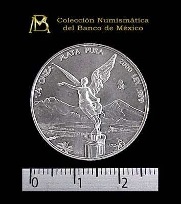 1/4 Onza Libertad Plata 2000 · Reverso