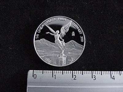 1/4 oz Libertad Plata 2004 · Inventario Banxico 21168 (reverso)