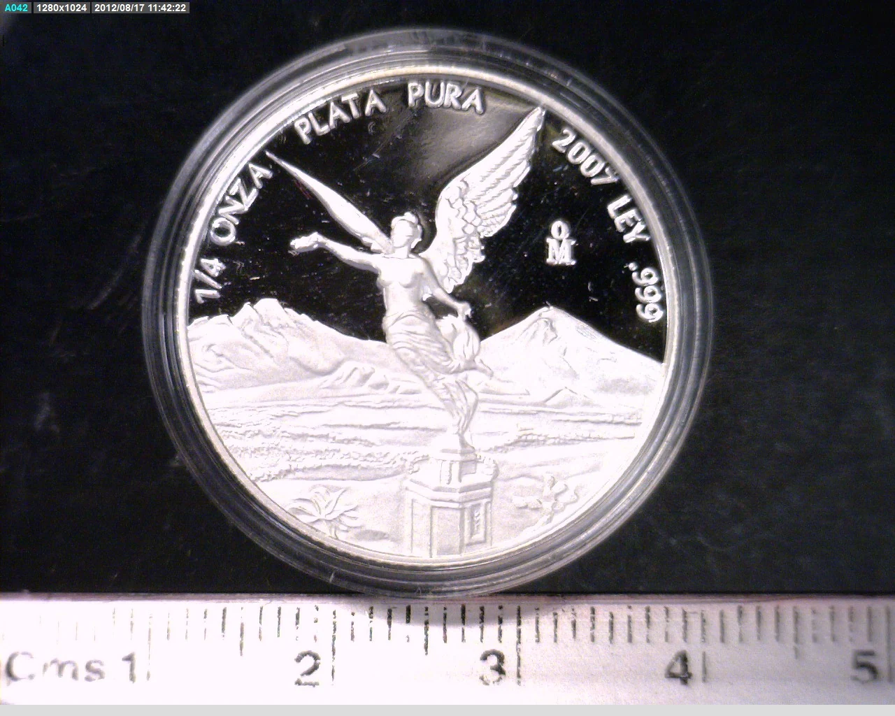 1/4 Onza Libertad Plata 2007 Proof · Reverso