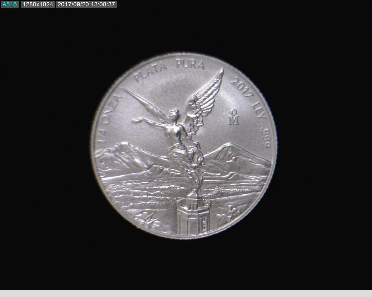 1/4 oz Libertad Plata 2017 · Inventario Banxico 23906 (reverso)