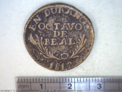 1/8 Reales Cobre Independencia 1817 · Reverso