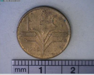 1 Centavos Latón 1955