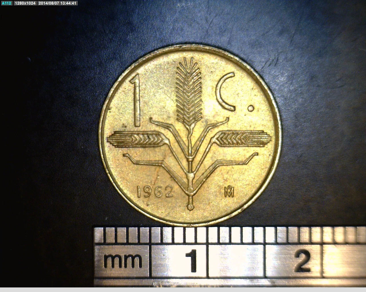 1 Centavos Cobre 1962 (reverso)