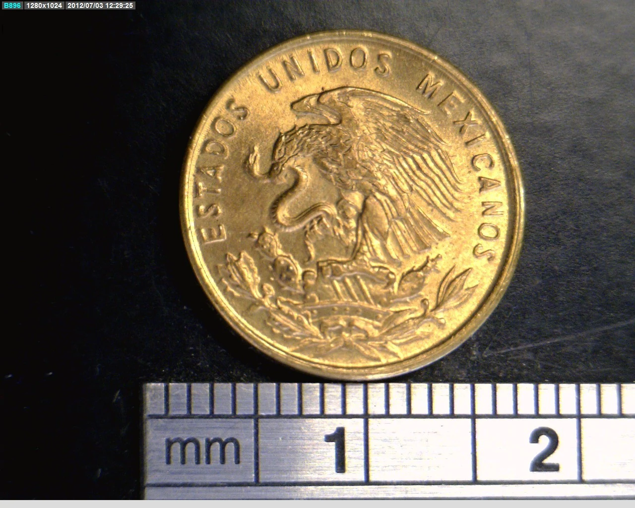 1 Centavos Latón 1967 (anverso)