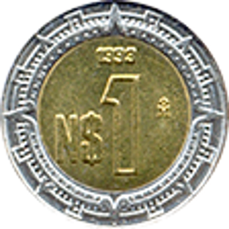 $1 Nuevo Peso — Águila / Calendario Azteca — imagen de referencia