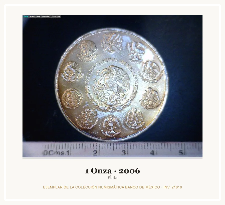 1 Onza · 2006 — Ejemplar de la Colección Numismática Banco de México, inv. 21810