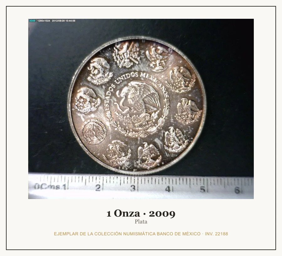 1 Onza · 2009 — Ejemplar de la Colección Numismática Banco de México, inv. 22188