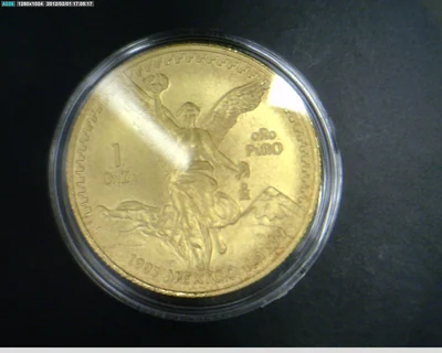 1 oz Libertad Oro 1993 · Inventario Banxico 17576 (reverso)