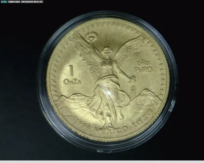 1 oz Libertad Oro 1994 · Inventario Banxico 17606 (reverso)