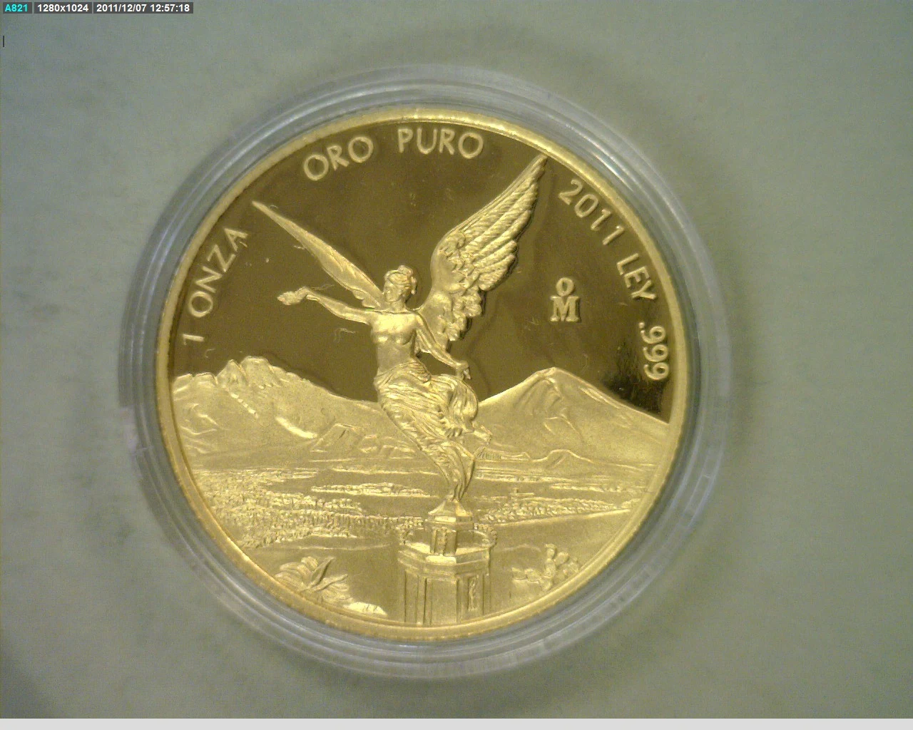 1 Onza Libertad Oro 2011 · Reverso