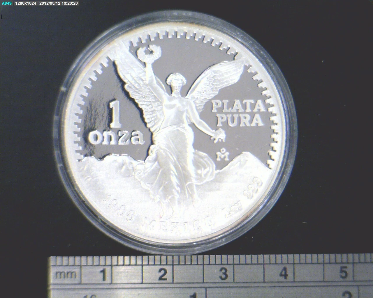 1 oz Libertad Plata 1988 · Inventario Banxico 17847 (reverso)