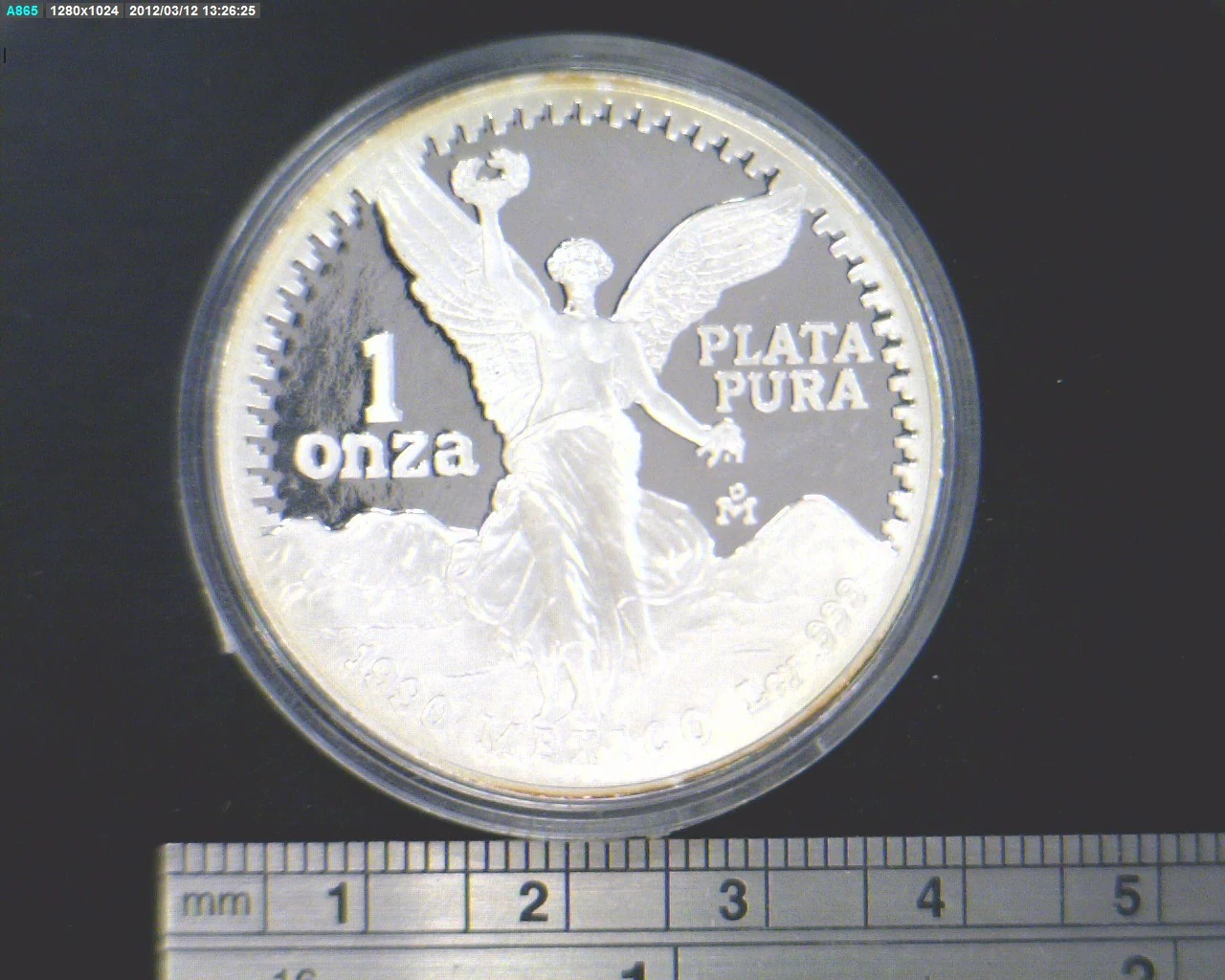 1 oz Libertad Plata 1990 · Inventario Banxico 17856 (reverso)