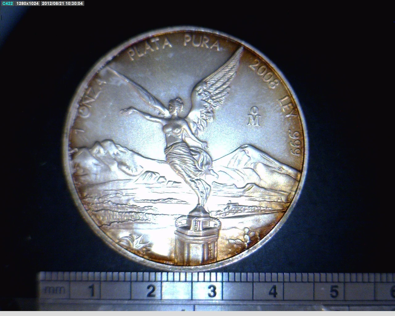 1 Onza Libertad Plata 2008 · Reverso