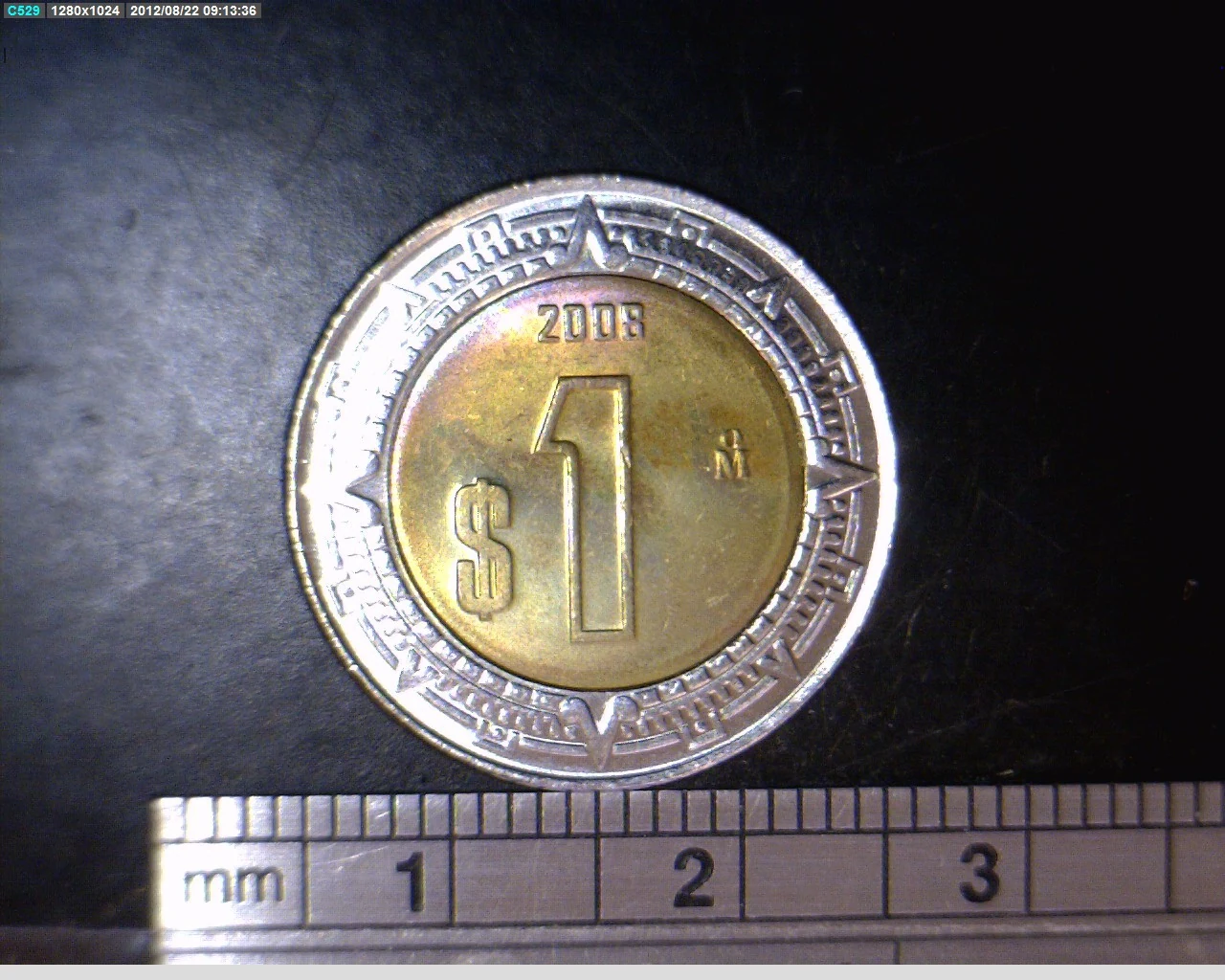 1 Bimetálica 2008 . Inventario Banxico 21998 (reverso)