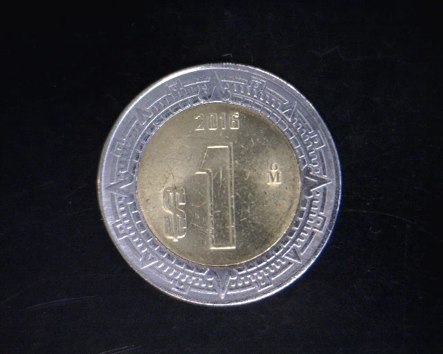 1 Bimetálica 2016 . Inventario Banxico 23963 (reverso)