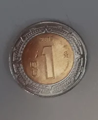 1 Peso Bimetálica 2017
