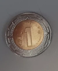 1 Bimetálica 2017 . Inventario Banxico 23998 (reverso)