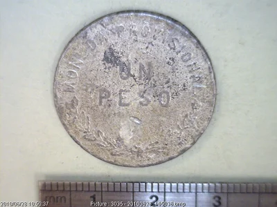 1 Peso Plomo · Estado Libre y Soberano de Oaxaca · 1915