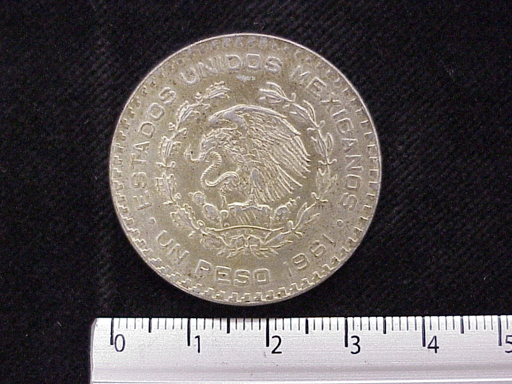 1 Peso Plata 1961 (anverso)