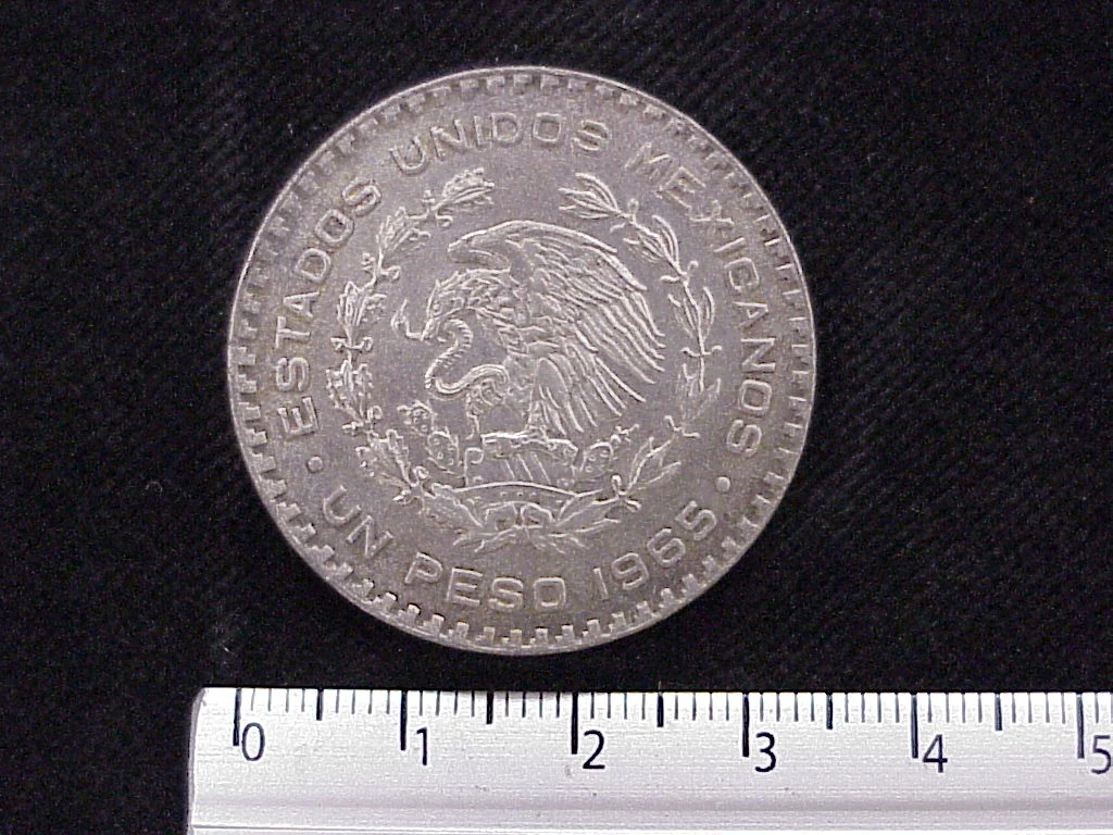 1 Peso Plata 1965 (anverso)