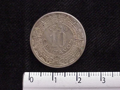 10 Cuproníquel 1946 . Inventario Banxico 12242 (reverso)