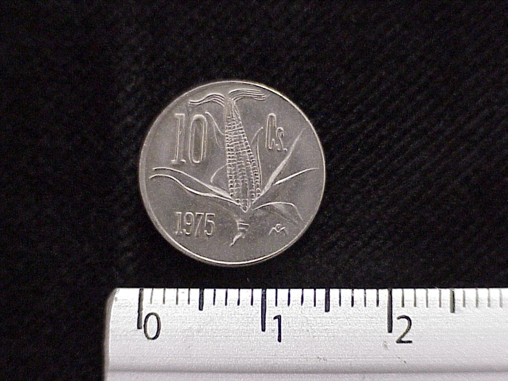 10 Cuproníquel 1975 . Inventario Banxico 12267 (reverso)