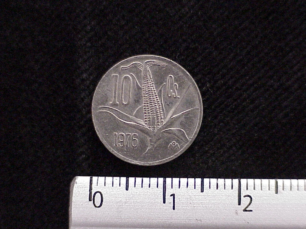 10 Cuproníquel 1976 . Inventario Banxico 12270 (reverso)