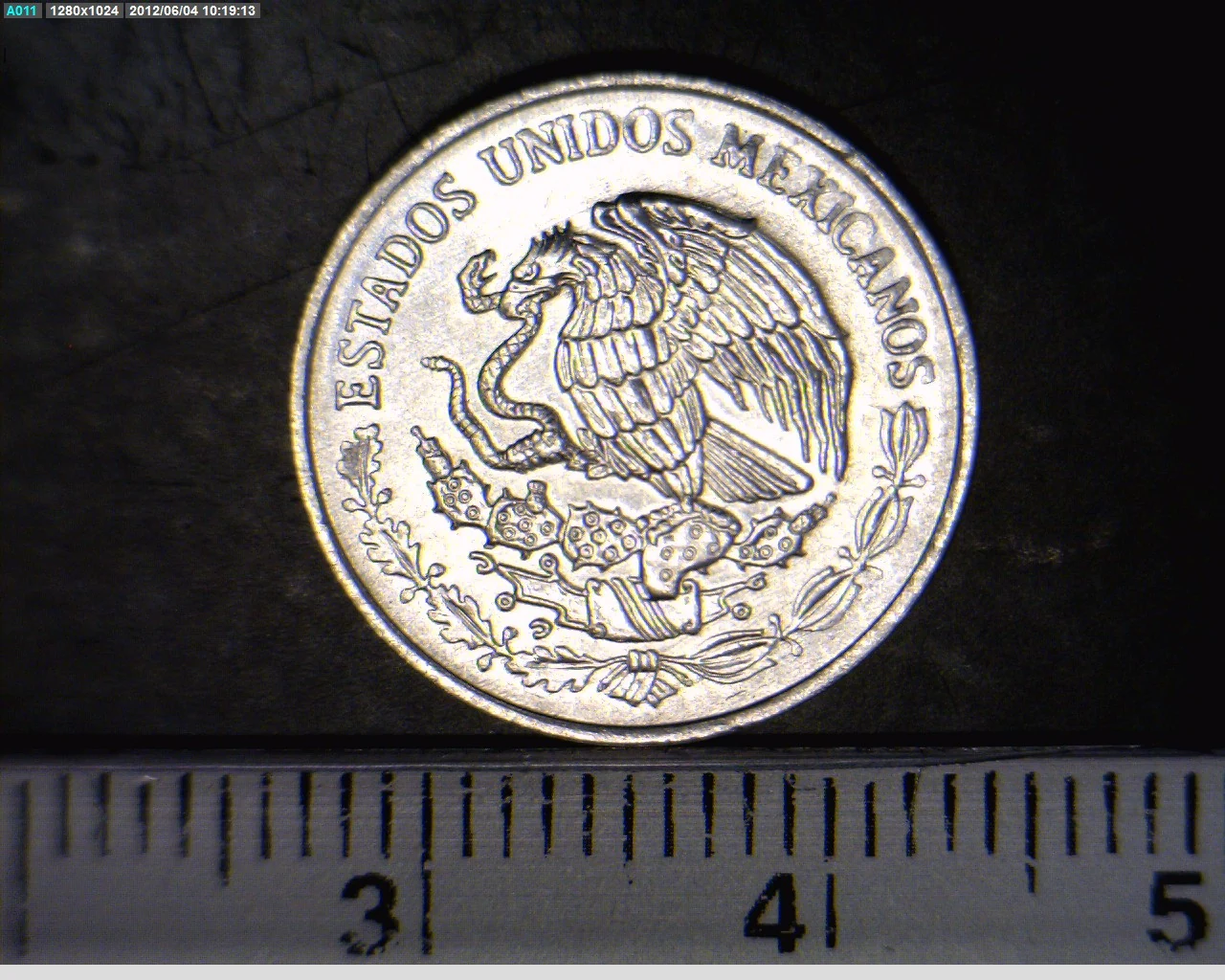10 Acero inoxidable 1995 . Inventario Banxico 19005 (anverso)