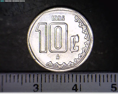 10 Centavos Acero inoxidable 1995