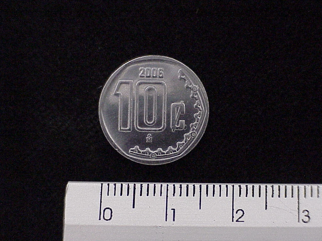 10 Centavos Acero inoxidable 2006 · Reverso
