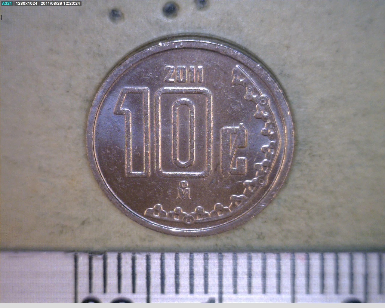 10 Centavos Acero inoxidable 2011 · Reverso