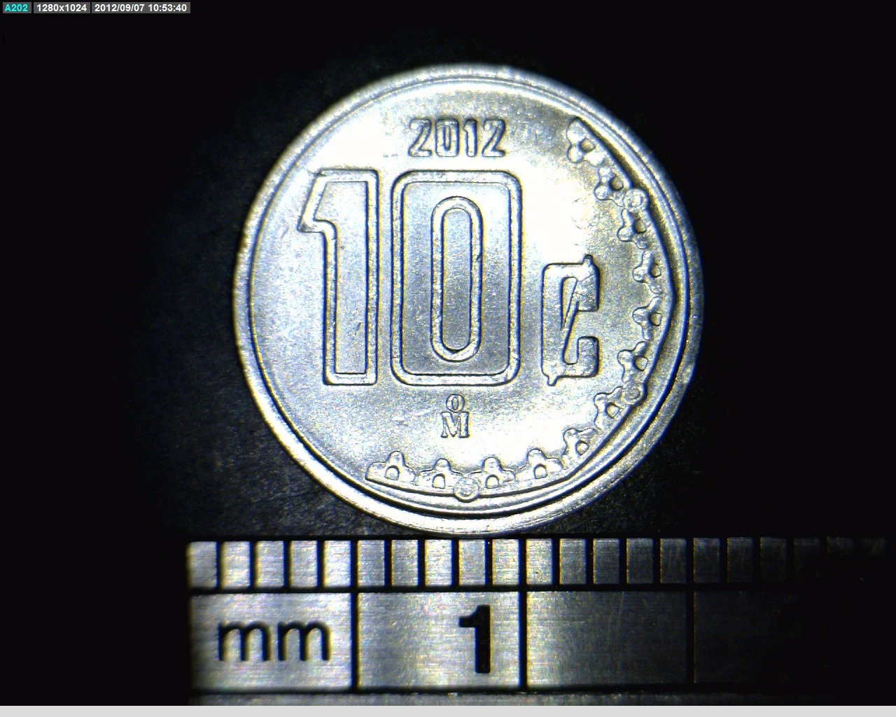 10 Centavos Acero inoxidable 2012 · Reverso