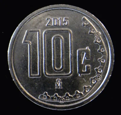 10 Centavos Acero inoxidable 2015