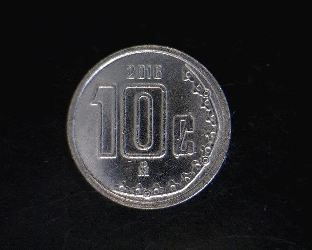 10 Centavos Acero inoxidable 2016 · Reverso