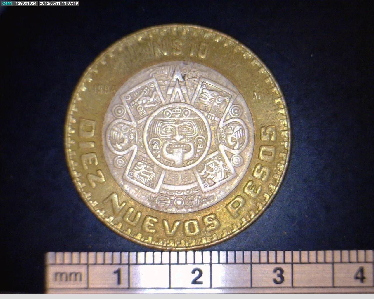 10 Bimetálica 1994 . Inventario Banxico 18593 (reverso)