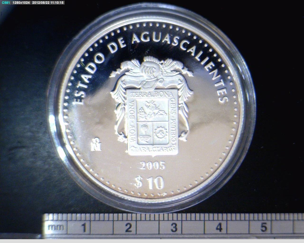 10 Pesos 180 Aniversario Dela Unión de los Estados de la República en 2005 · Reverso